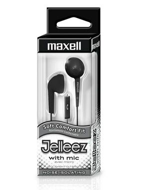 Maxell Jelleez Black Earbud Headphones with Mic
#E1